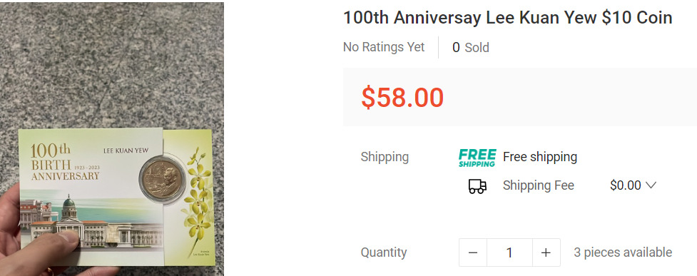 シンガポールの転売ヤーがリー・クアンユー生誕100周年記念硬貨を販売当日に出品 1 2