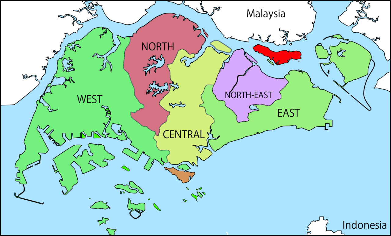🇸🇬ウエストエリアは外国人労働者が多く住むエリア.漁港など観光地あり 20231129 SG map