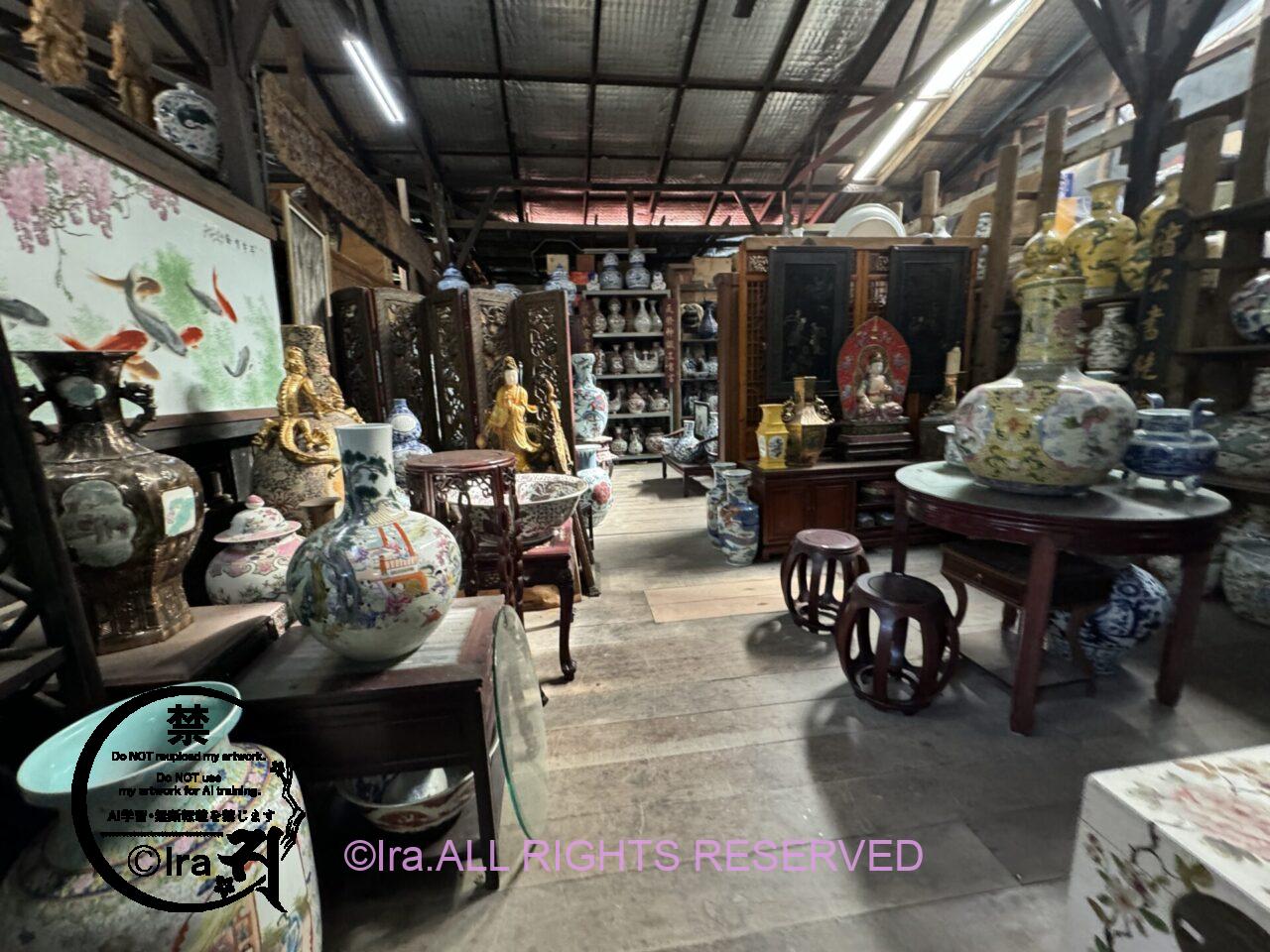 プラナカン陶器最安値販売の工房Thow Kwang Pottery Jungle IMG 0233