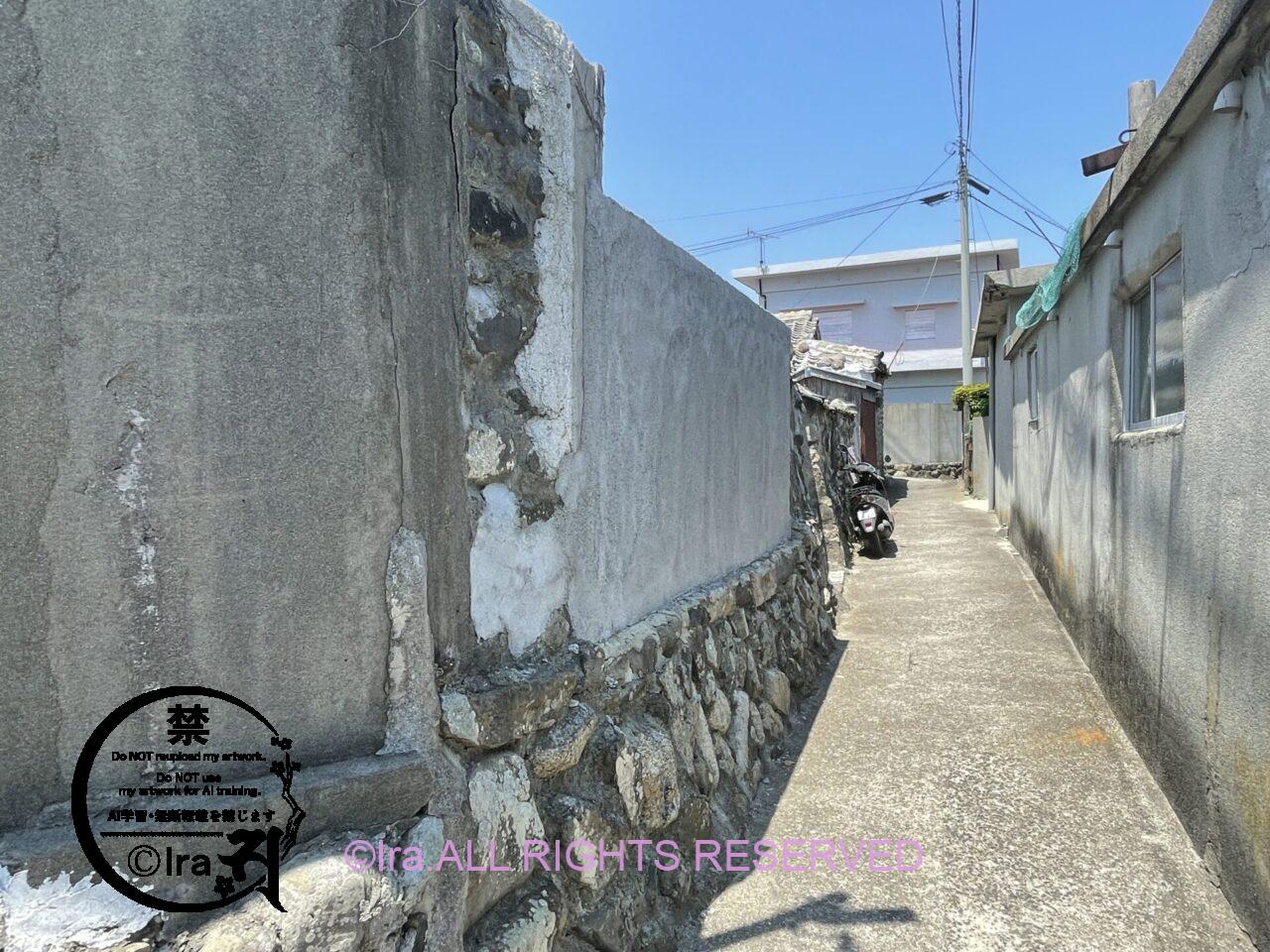 山口県の祝島:独自の石垣集落。中庭レイアウトは他山口県有人離島同様 IMG 8137