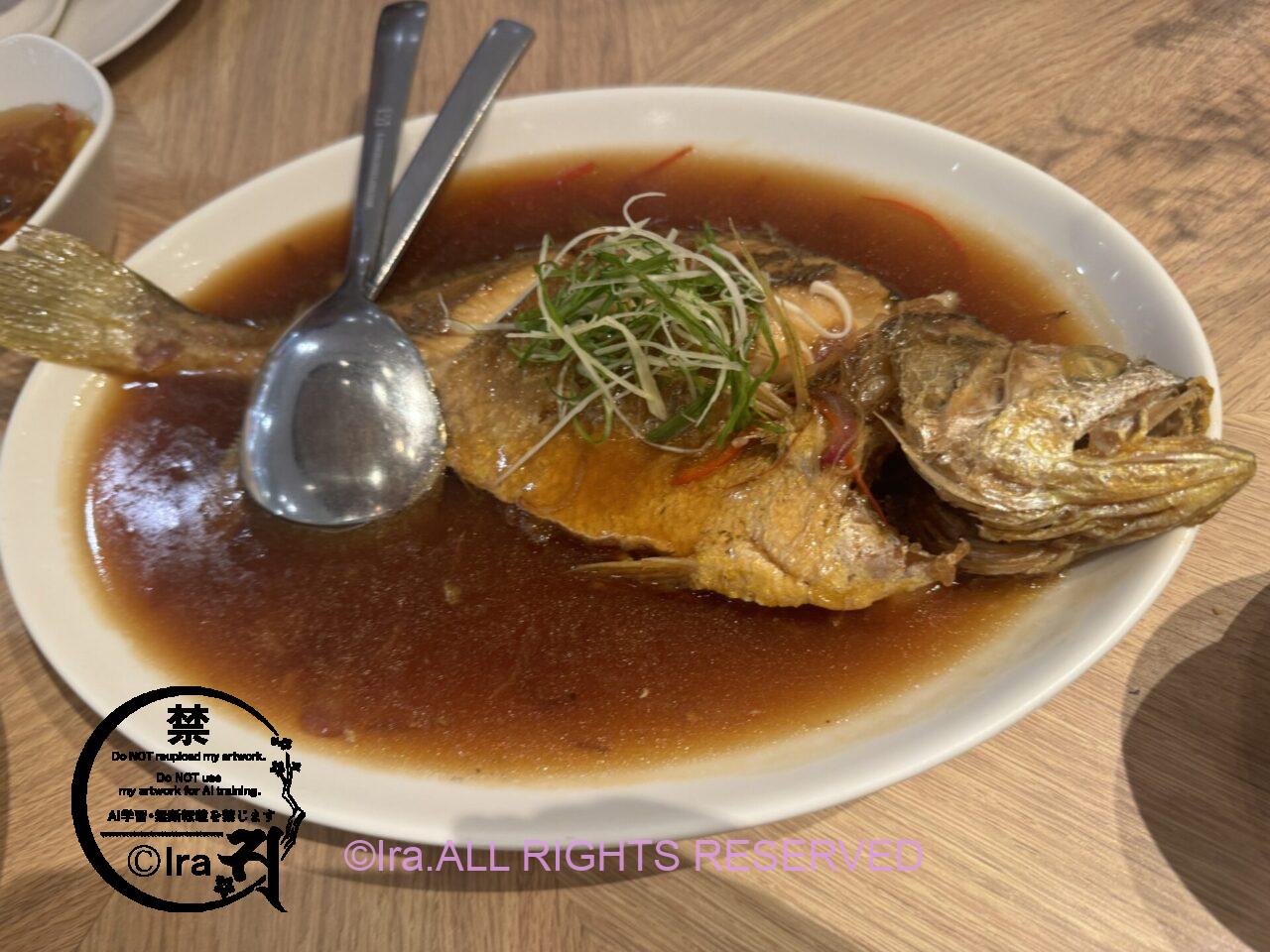 【比較】CNY料理.40SGD.PUTIENの魚生(イューシェン)とドンキ IMG 9168