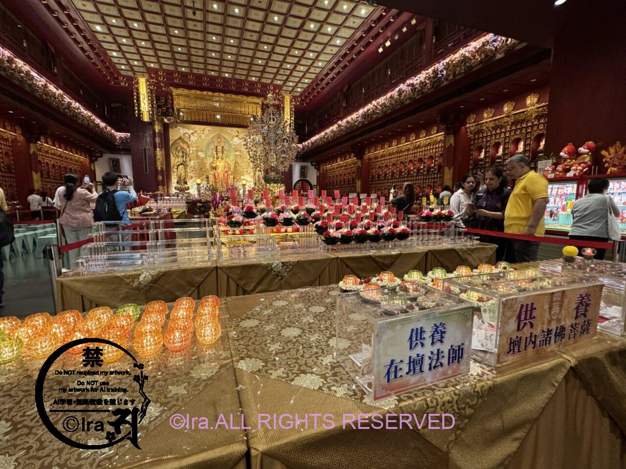 シンガポールの定番観光地:ホーカーズの人気店一覧&仏牙寺龍華院・博物館 &ニョニャ料理店(ブルージンジャー) IMG 9489