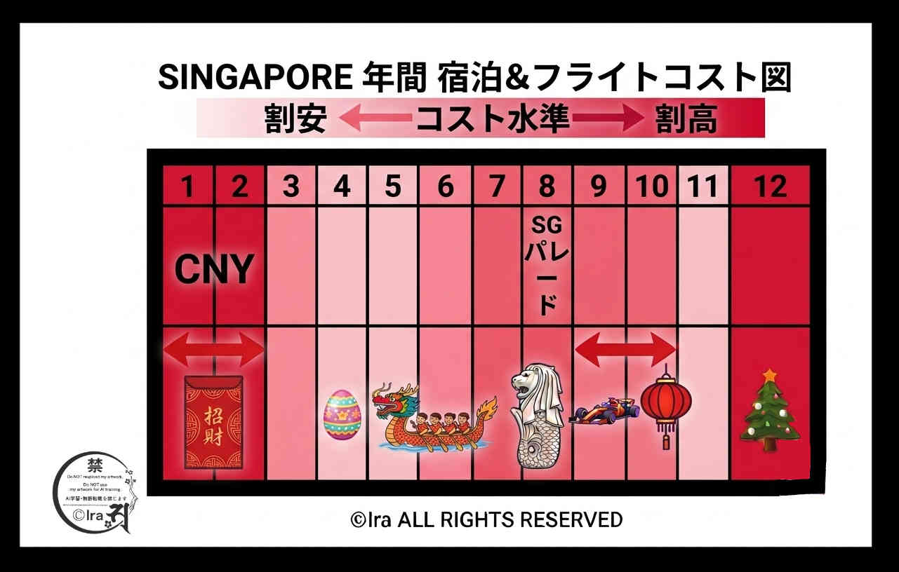 シンガポール旅行のコスパと節約と宿泊やフライト代金の年間コスト一覧表：国際島漫画 まはらじま MAHARAJIMA｜作者 Ira（アイラ）