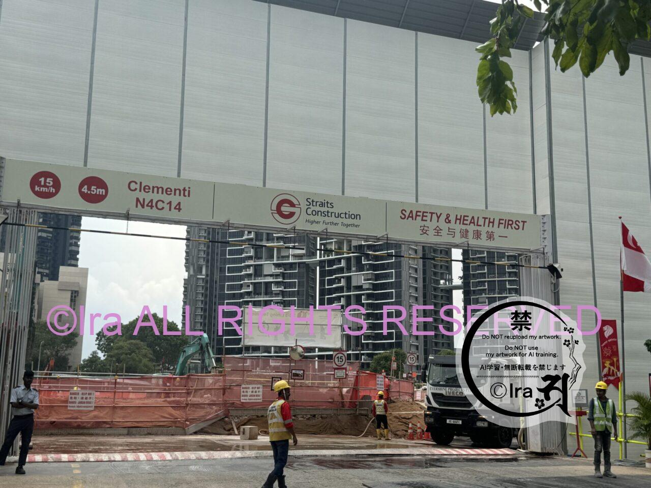 🇸🇬クレメンティエメラルド(新築HDB)現場を見に行った.駅と小中学校極近 IMG 1549