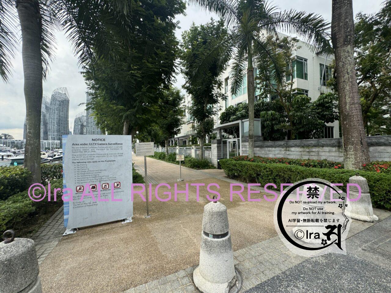 高級住宅地の先にあるケッペル島.船保持者多数(Keppel Island)in Singapore IMG 2526