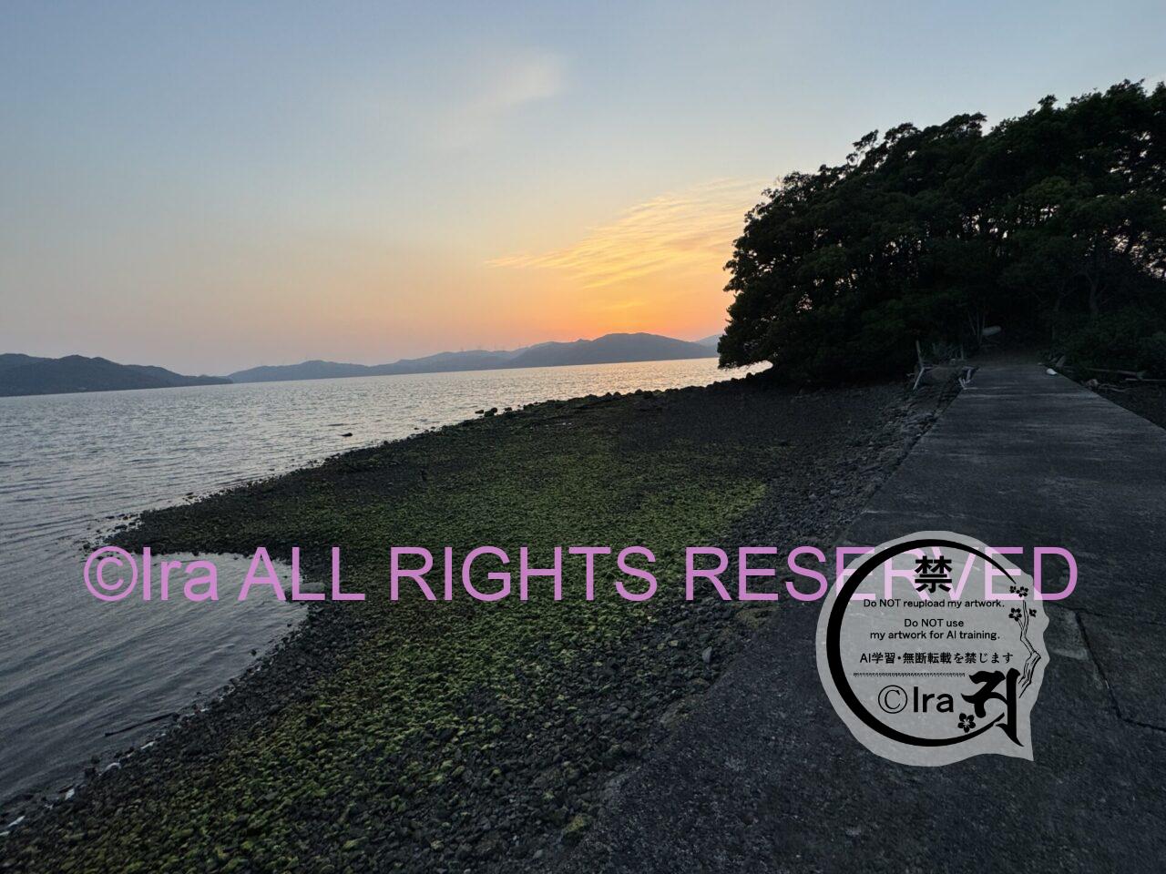 桂島の自然防波堤.鹿児島県出水市の前島 IMG 3957