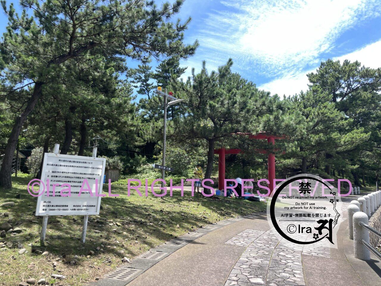 地中海風だけど鹿児島.親子連れにも人気のキャンプ場と神社.阿久根大島 IMG 84792
