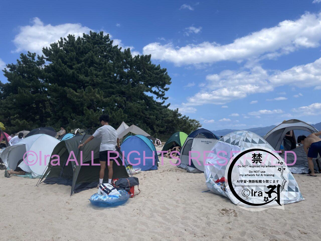 親子連れ多.毎年2万人以上が訪れる福井の無人島”水島”!夏だけ臨時船あり IMG 9354