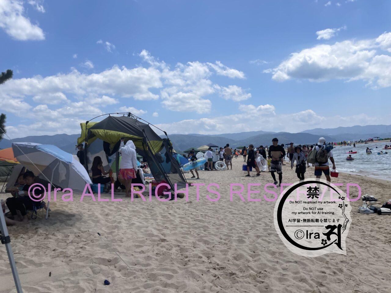 親子連れ多.毎年2万人以上が訪れる福井の無人島”水島”!夏だけ臨時船あり IMG 9363