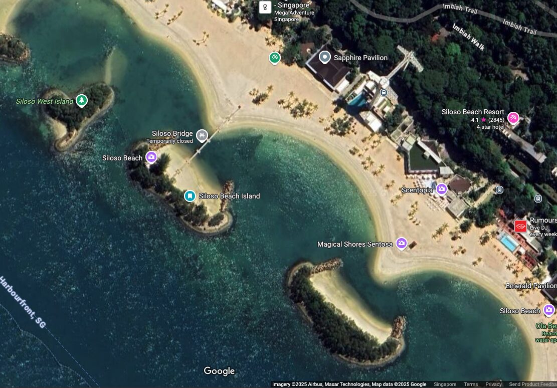 セントーサ島から徒歩で行ける観光地の島.Siloso Beach Island(シロソ島)シンガポール 7a4428cd1aa12afe30efd15d01093fc8