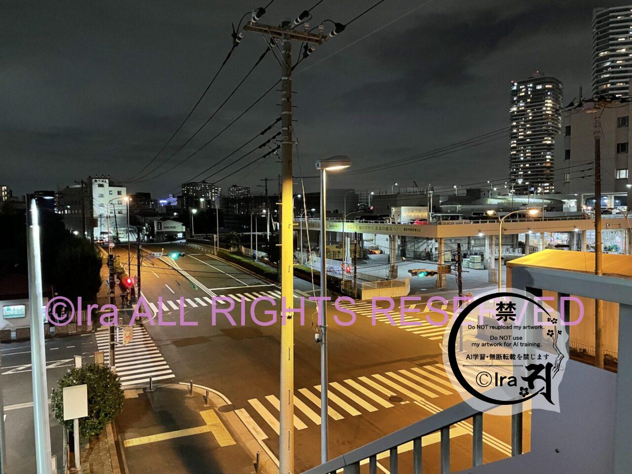 【廃墟/工場/夜景旅】夜の横浜中央卸売市場と歩道橋マニア IMG 5491