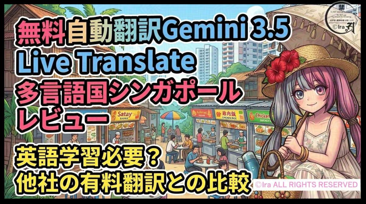 【最新無料自動翻訳】Gemini 3.5 Live Translateを多言語国シンガポールで実体験 c0365bc2b03ee10eb6f406005b9adc1f Gemini 3.5 Live Translateをシンガポールで使った体験情報。無料と有料他社比較。